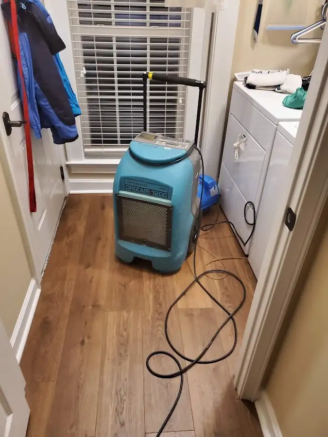 Commercial dehumidifier deployed for Flood Damage Cleanup in Coral Terrace